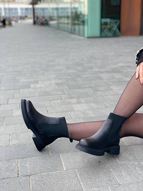 Arcoboletto Черевики жіночі Arcoboletto чорні натуральна шкіра висота 13 см (5362) Коломыя - изображение 8