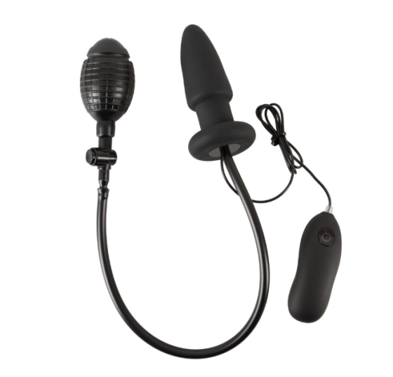 Анальна вібропробка Inflatable Vibrating Butt Plug Sex Aura Київ