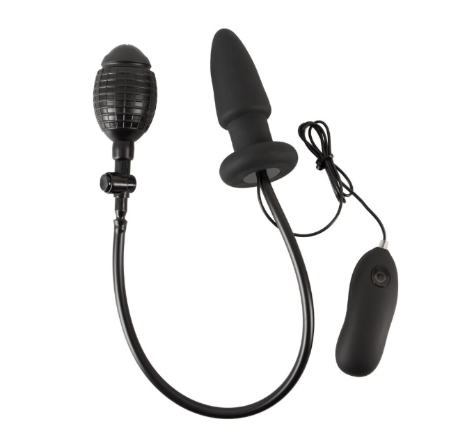 Анальна вібропробка Inflatable Vibrating Butt Plug Sex Aura Київ - фото 2
