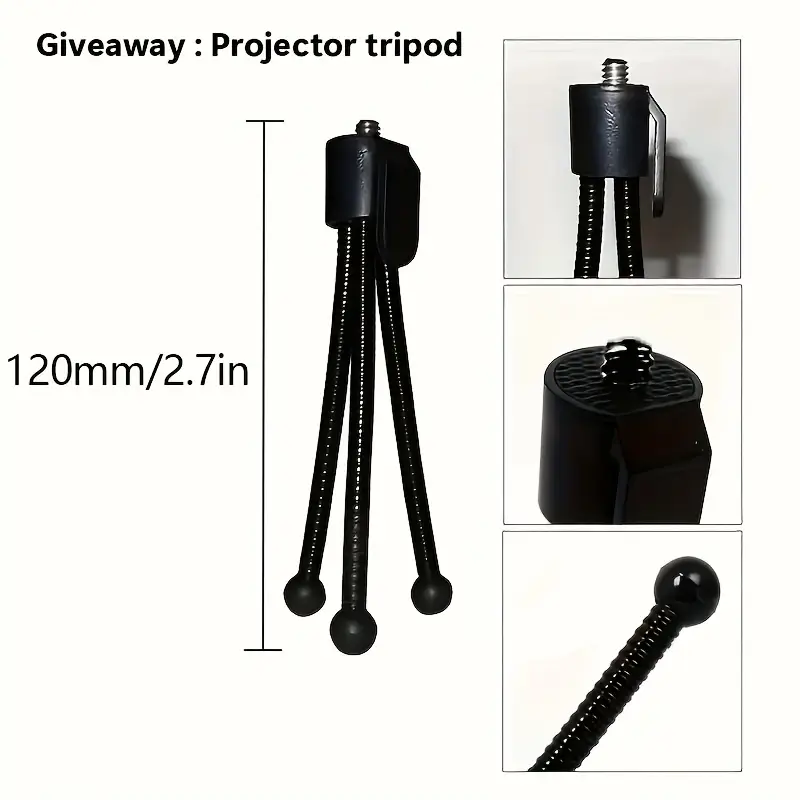 Домашній кінотеатр проектор Amovfilm 1080P Full HD (Білий) Вінниця - фото 10