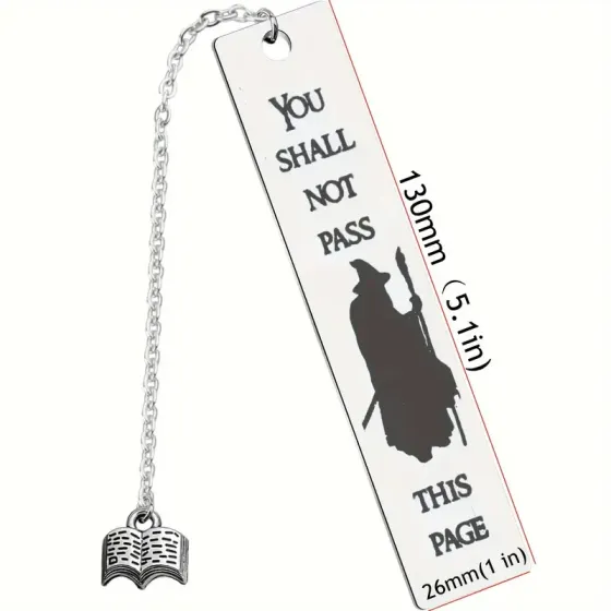 Металева закладка «You Shall Not Pass» – фентезі аксесуар для книг Київ