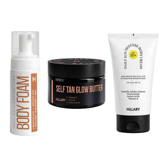Комплекс для ровного тона кожи и безопасного загара тела Hillary Even Skin Tone & Safe Tan Body Complex Киев