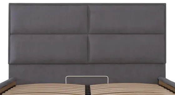 Ліжко Sheffield VIP 140 х 190 см Місті Dark Grey З додатковою металевою цільнозварною рамою Темно-сірий Київ