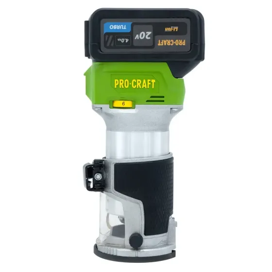 Безщітковий акумуляторний фрезер Procraft цанги  6 мм, 8 мм,Акумуляторний ручний фрезер POB24  для дерева без АКБ та ЗП Львів