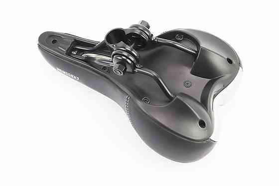 Сидіння MTB 265x160мм з гелевими вставками, чорно-сіре CROSSRIDE BSK-N31 Київ