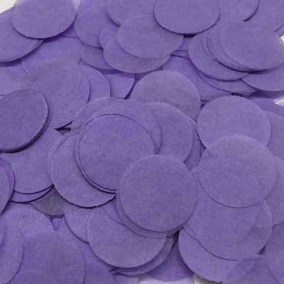 Конфетти кружочки из бумаги 10 г 25 мм сиреневый Киев