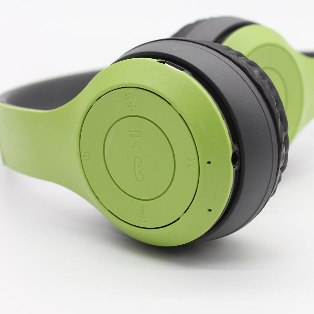 Бездротові Bluetooth-навушники з мікрофоном і Mp3 плеєром, P47, Зелений/Стереогарнітура/Накладні навушники блютуз Київ - фото 4