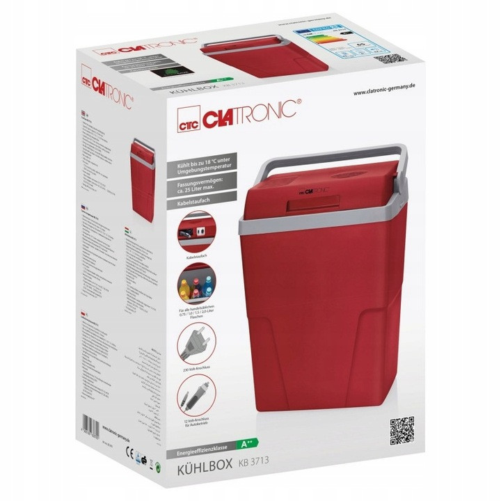 Автохолодильник 22 литра для напитков и продуктов Clatronic KB (3713) 12 В / 220-240 В Нововолынск - изображение 4