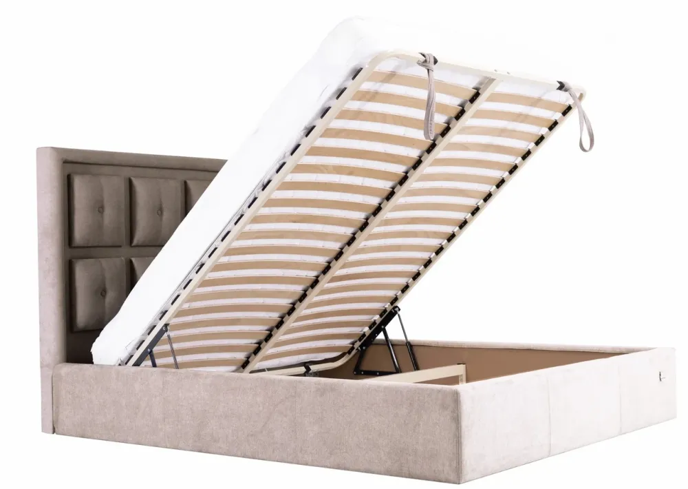 Кровать Двуспальная Windsor Comfort 180 х 200 см Мисти Milk С подъемным механизмом и нишей для белья Бежевый Киев - изображение 7