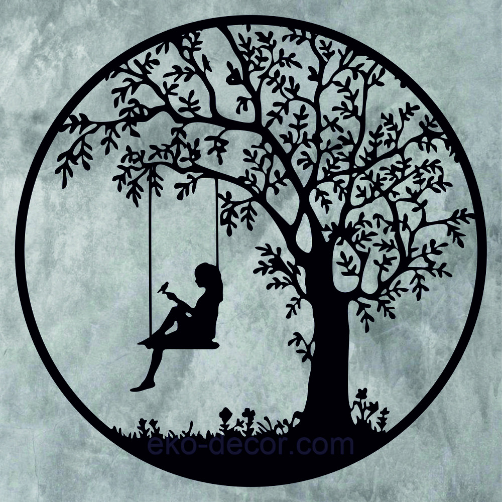 Декоративне настінне Панно «Качуля», Декор на стіну 90*90 см, Чорний Київ - фото 5