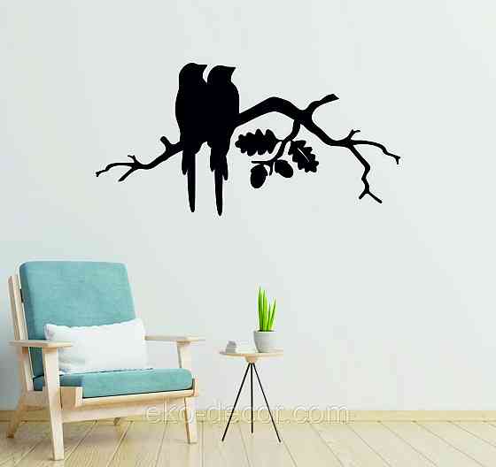 Декоративное настенное Панно «Две птички на ветке», Декор на стену Киев