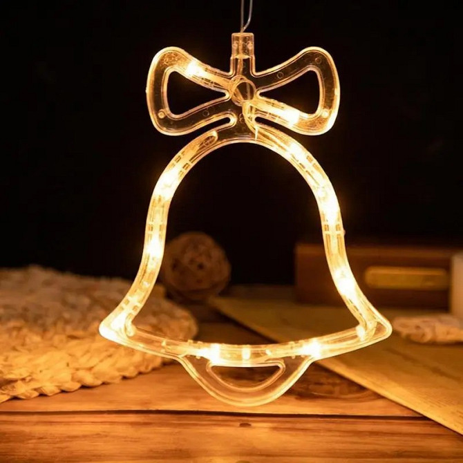 Гірлянда-фігурка НА БАТАРЕЙКАХ Ялинка, Зірочка, Дзвіночок 20см LED білий теплий 18430 Луцьк - фото 2
