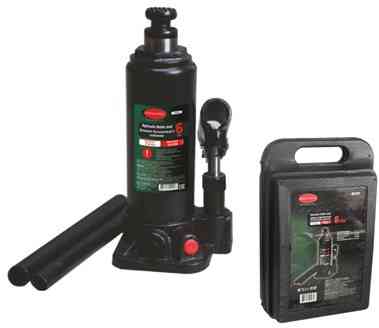 Домкрат пляшковий 6т (h min 216мм, h max 413мм, хіж штоку 127мм) з клапаном, в кейсі Одеса