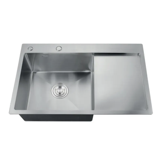 Кухонна мийка Zerix ZH7849L-215.SUS304 з нержавіючої сталі 3.0/0.8 Харків