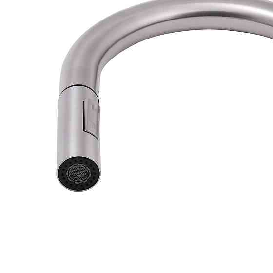 Змішувач для кухні Qtap Lenicka з висувним виливом QTLEN9138103UN Brushed Nickel PVD Київ