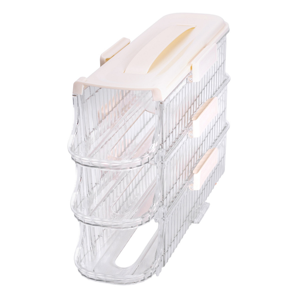 Yiwu Лоток для яєць у холодильник на 3 яруси 32х10х18.5 см Бежевий HP-27-15 Київ - фото 5