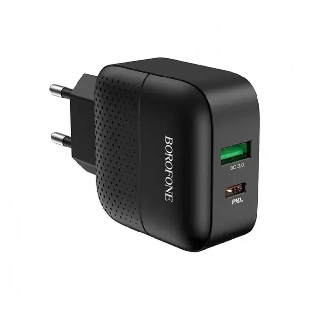 Мережевий зарядний пристрій Borofone BA46A 220В QC3.0, 22Вт, швидка зарядка для смартфонів, планшетів та гаджетів Одеса - фото 4