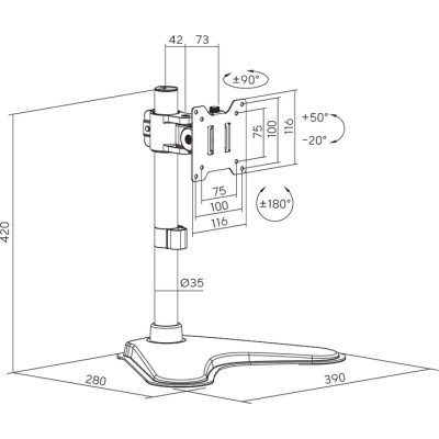 Кронштейн OfficePro MA099B Вінниця - фото 5