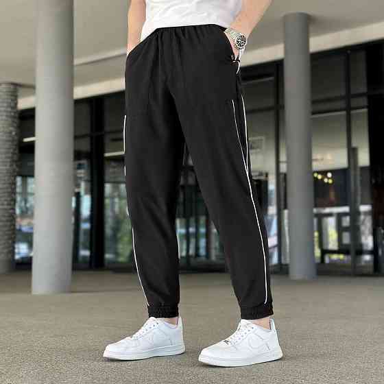 Весенние летние мужские черные джогеры из софта Pobedov Weekend Киев