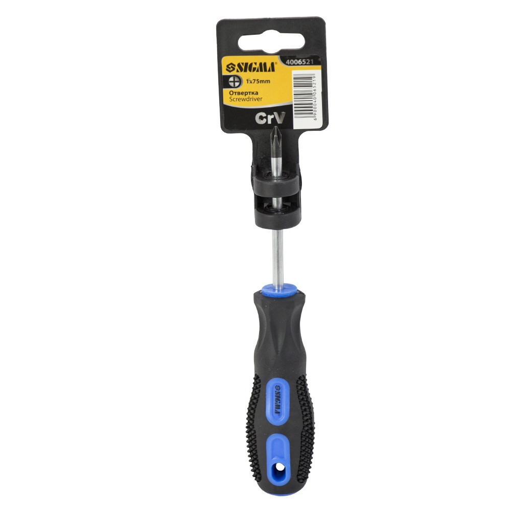 Отвертки PH1×75мм СRV SIGMA (4006521) Ровно - изображение 2