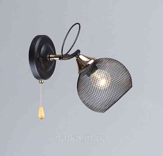 Бра з одним плафоном K2273/1W (Чорний+Золото) Київ