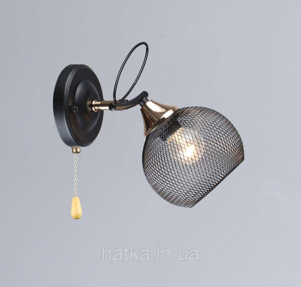 Бра з одним плафоном K2273/1W (Чорний+Золото) Київ - фото 1