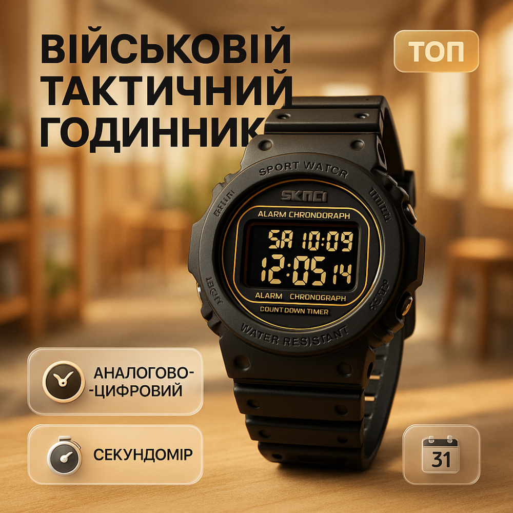 Армійський наручний годинник з таймером, Годинник для військової та тактичної діяльності PI-38 Львів - фото 18