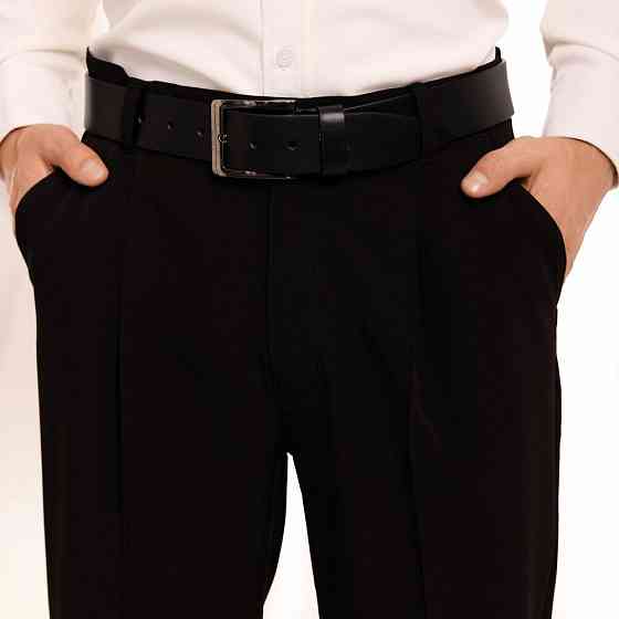 Чорні чоловічі штани смарт-кежуал зі стрілками Pobedov Legend. Повсякденний чоловічий одяг Київ