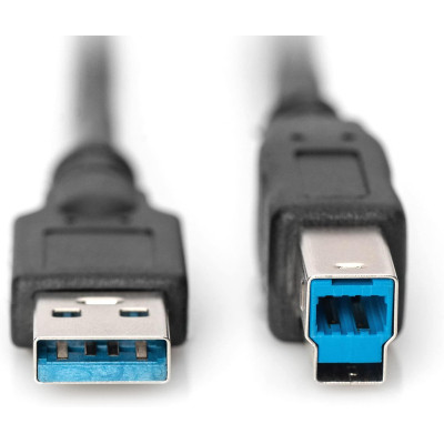 Дата кабель USB 3.0 AM/BM 1.8m black Digitus (AK-300115-018-S) Винница - изображение 2