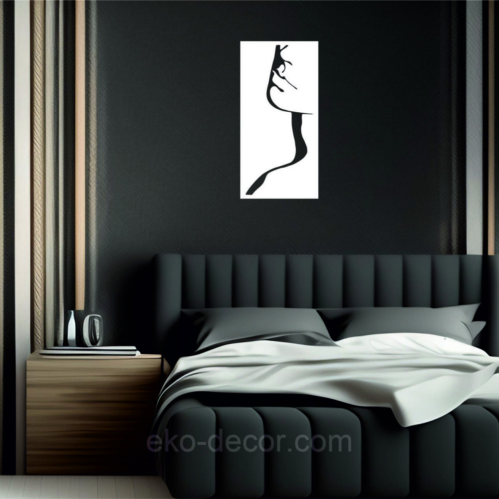 Декоративное настенное Панно «Силуэт женщины», Декор на стену 70*34 см, Белый Киев - изображение 7