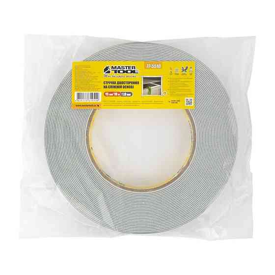 MASTERTOOL Стрічка двостороння MASTERTOOL на спіненій основі 15 мм 10 м 77-5510 Киев