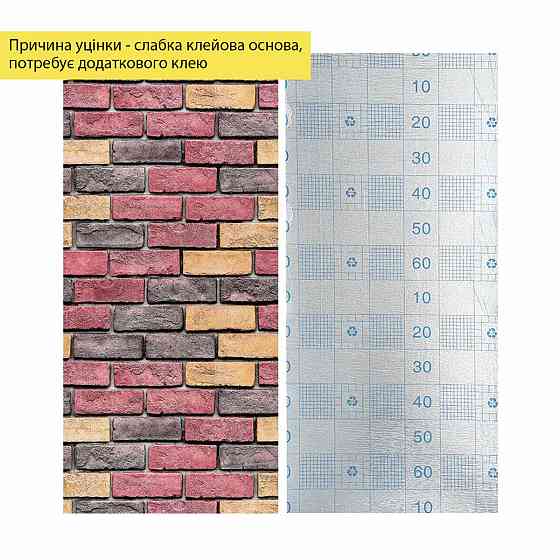 Уценка Обои самоклеющиеся 2800х500х1,5мм Красный екатеринославский кирпич (D) SW-00003389 Киев