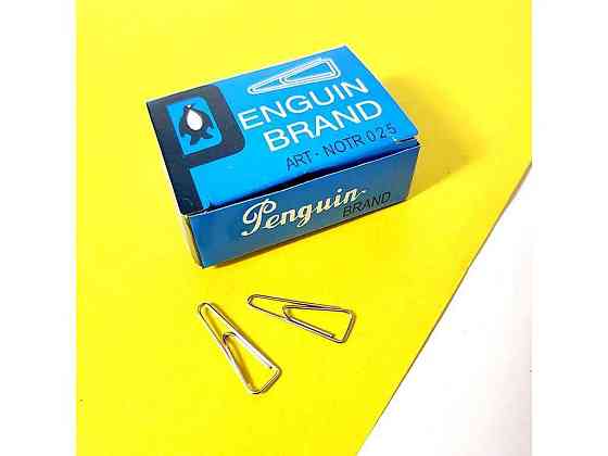 Скрепки треугольные, 25мм серебряные, PENGUIN, Имп 58-23 ТМ LEADER Киев