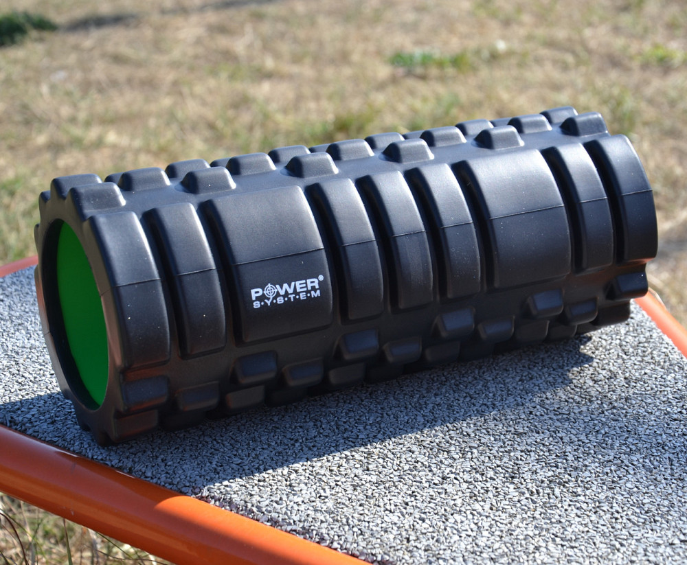 Масажний ролик (ролер) Power System PS-4050 Fitness Foam Roller Black/Green (33x15см.) Київ - фото 7