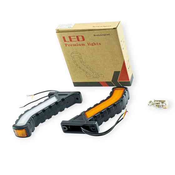 Фонарь (рог косой) средний 3-х функциональный LED NEON DYNAMIC (к-кт 2 шт) 397992 габаритный Мукачево