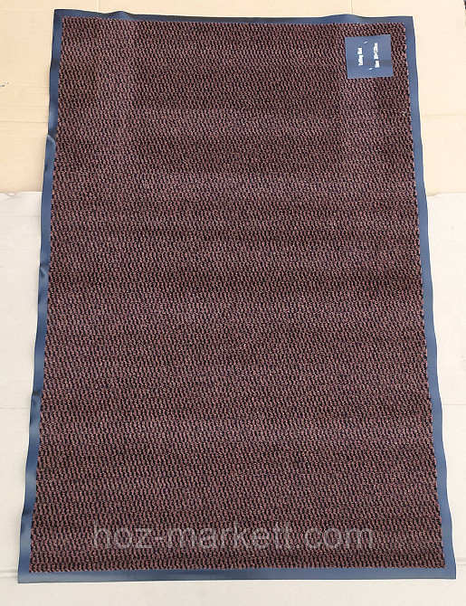 Коврик 120 х 80 см коричневый влаговпитывающий придверный грязезащитный на резиновой основе Харьков - изображение 1