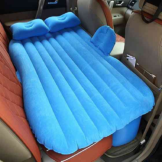 Матрац надувний у машину з насосом (135x80 см) Синій SBR Київ