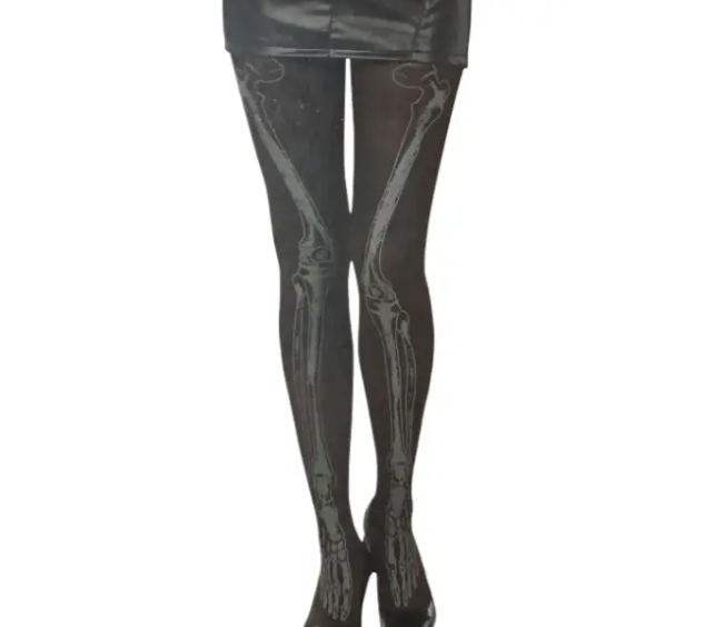 Колготки на Хелловін світні Скелет 40 den чорний L Київ - фото 2