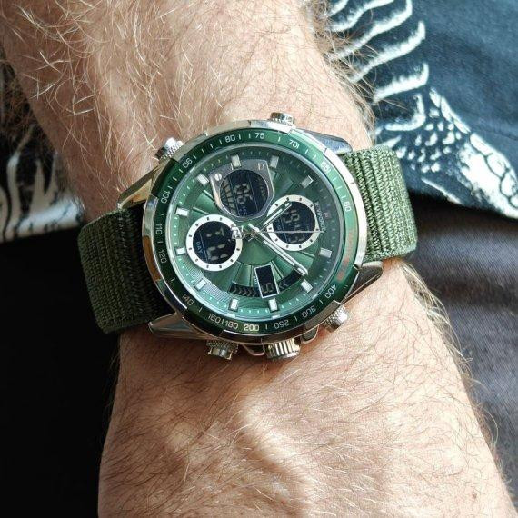 Годинник чоловічий тактичні Naviforce Fly Army Hook Green (2 ремінці) Вінниця - фото 7