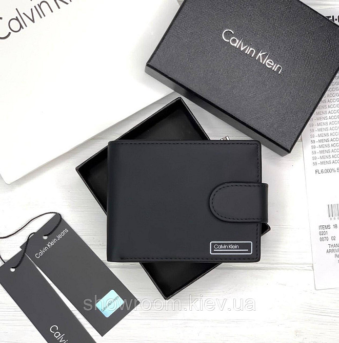 Чоловічий шкіряний гаманець Calvin Klein у подарунковому пакованні (8876-1) Київ - фото 13
