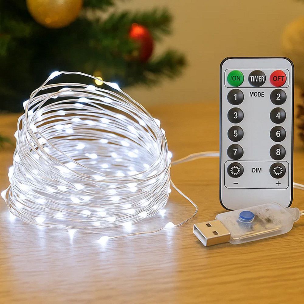 Гирлянда роса от USB,10м,Белый SBR Киев - изображение 1