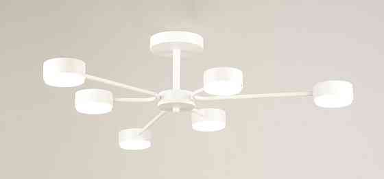 VALESO Люстра стельова на 6 плафонів VALESO N6827/6, патрон GX53, кругла, Білий Київ