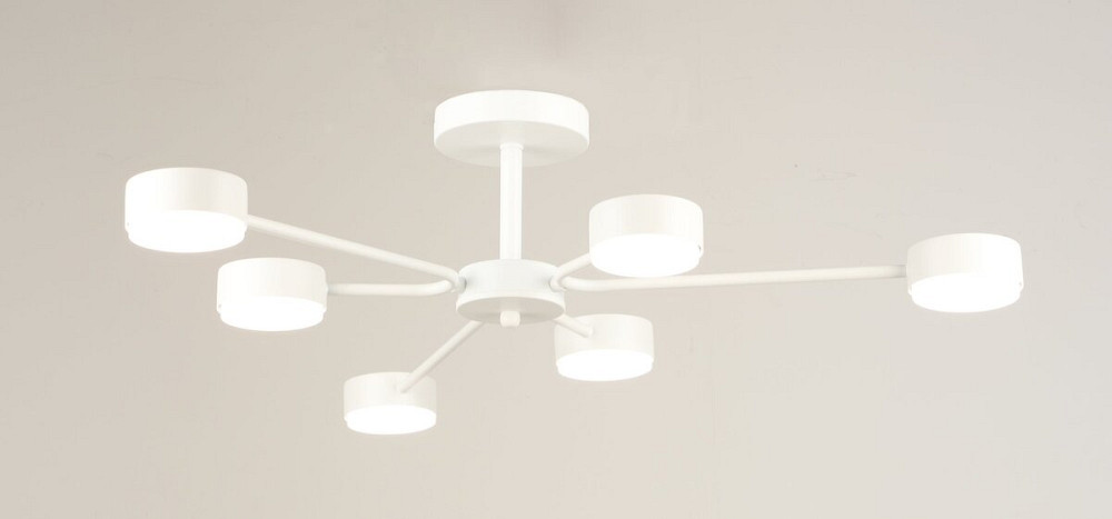 VALESO Люстра стельова на 6 плафонів VALESO N6827/6, патрон GX53, кругла, Білий Київ - фото 1