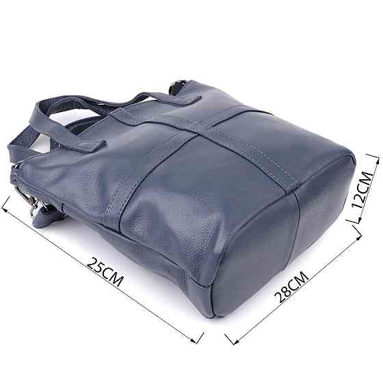 Красива сумка жіноча з натуральної шкіри Vintage 22995 Синій Київ