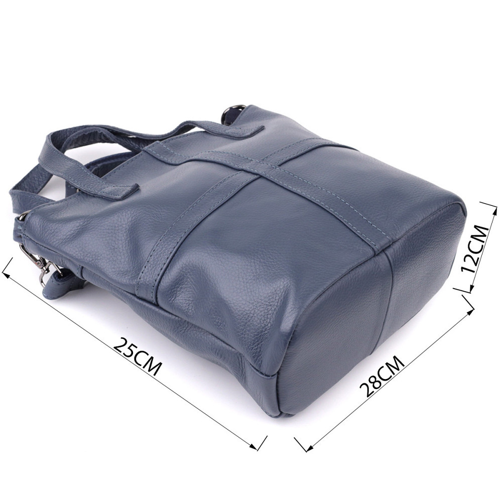 Красива сумка жіноча з натуральної шкіри Vintage 22995 Синій Київ - фото 3