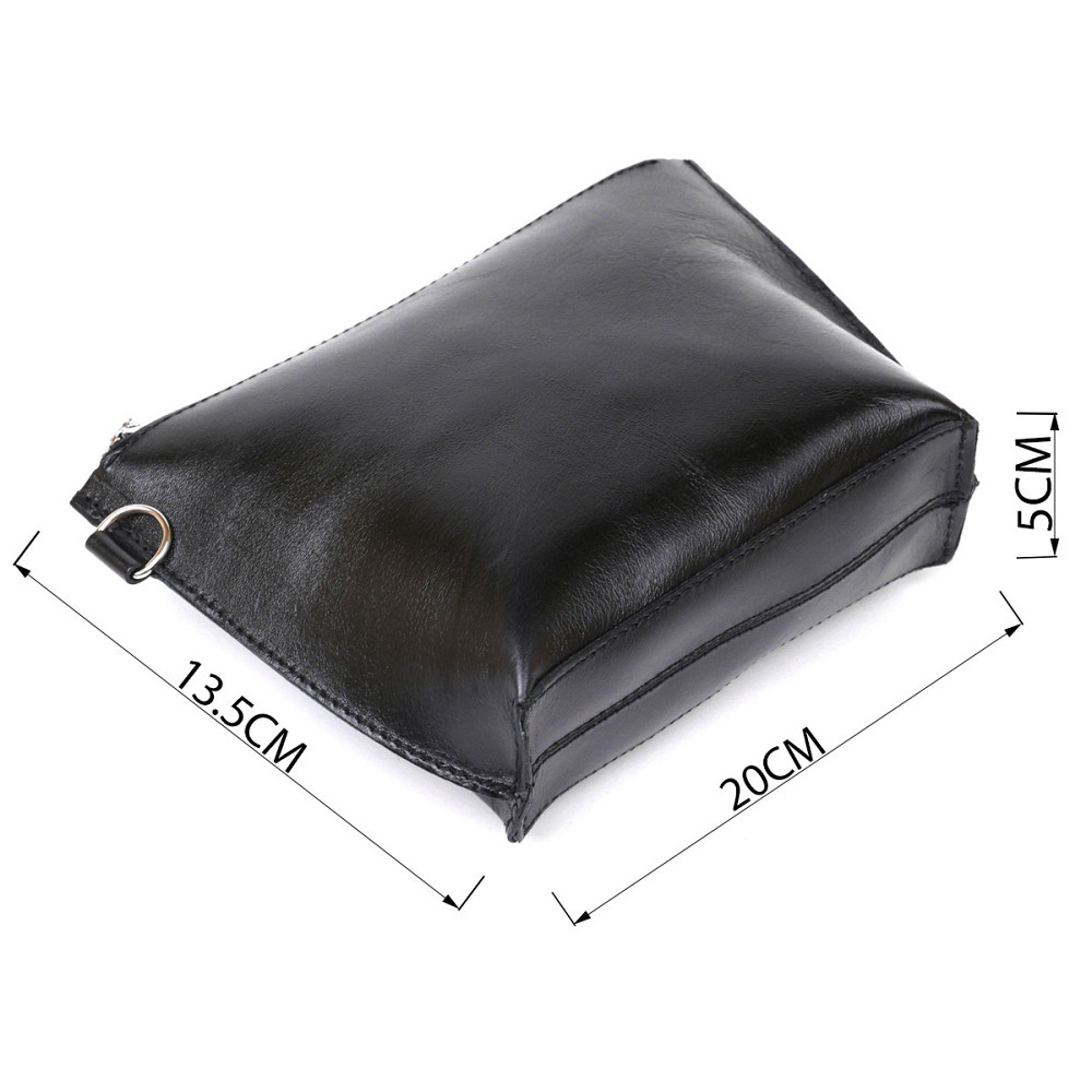 Удобная кожаная косметичка Shvigel 16409 Черный Киев - изображение 8