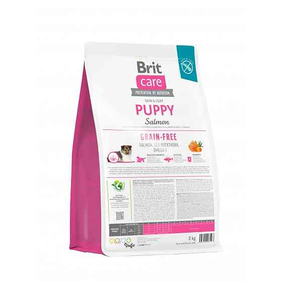 Сухой корм Brit Care Dog Grain-free Puppy для щенков, беззерновой с лососем, 3 кг Винница