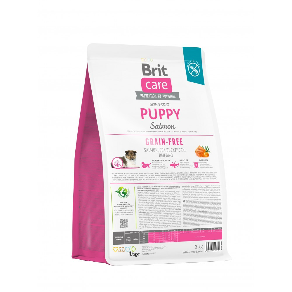 Сухой корм Brit Care Dog Grain-free Puppy для щенков, беззерновой с лососем, 3 кг Винница - изображение 2
