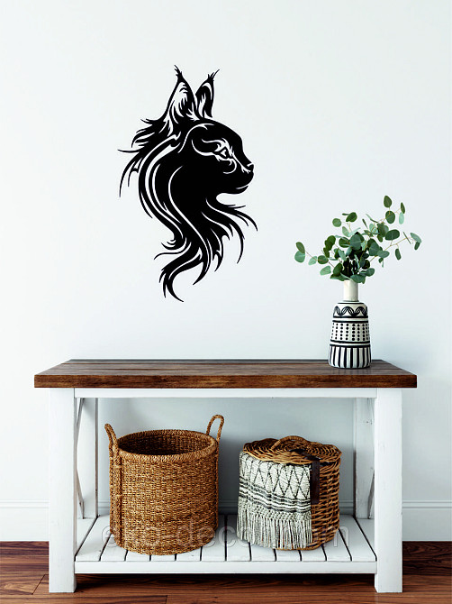 Декоративное настенное Панно «Кот» Декор на стену 70*42 см, Черный Киев - изображение 8