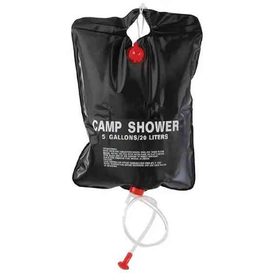 Походный туристический душ 20л 50°C CAMP SHOWER 41x60 см, кемпинговый душ с шнуром и крюком для подверса FG-80 Львов